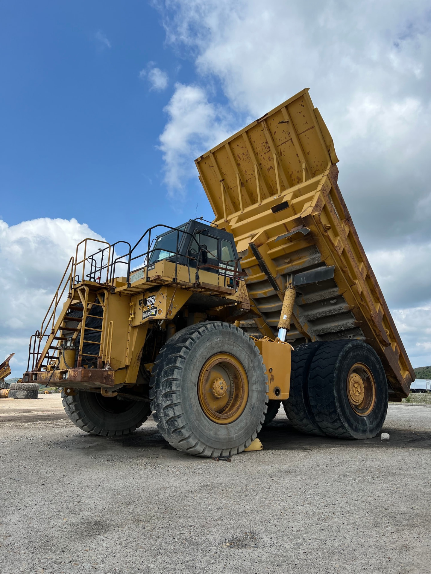 Caterpillar 785C haul truck at a mining site