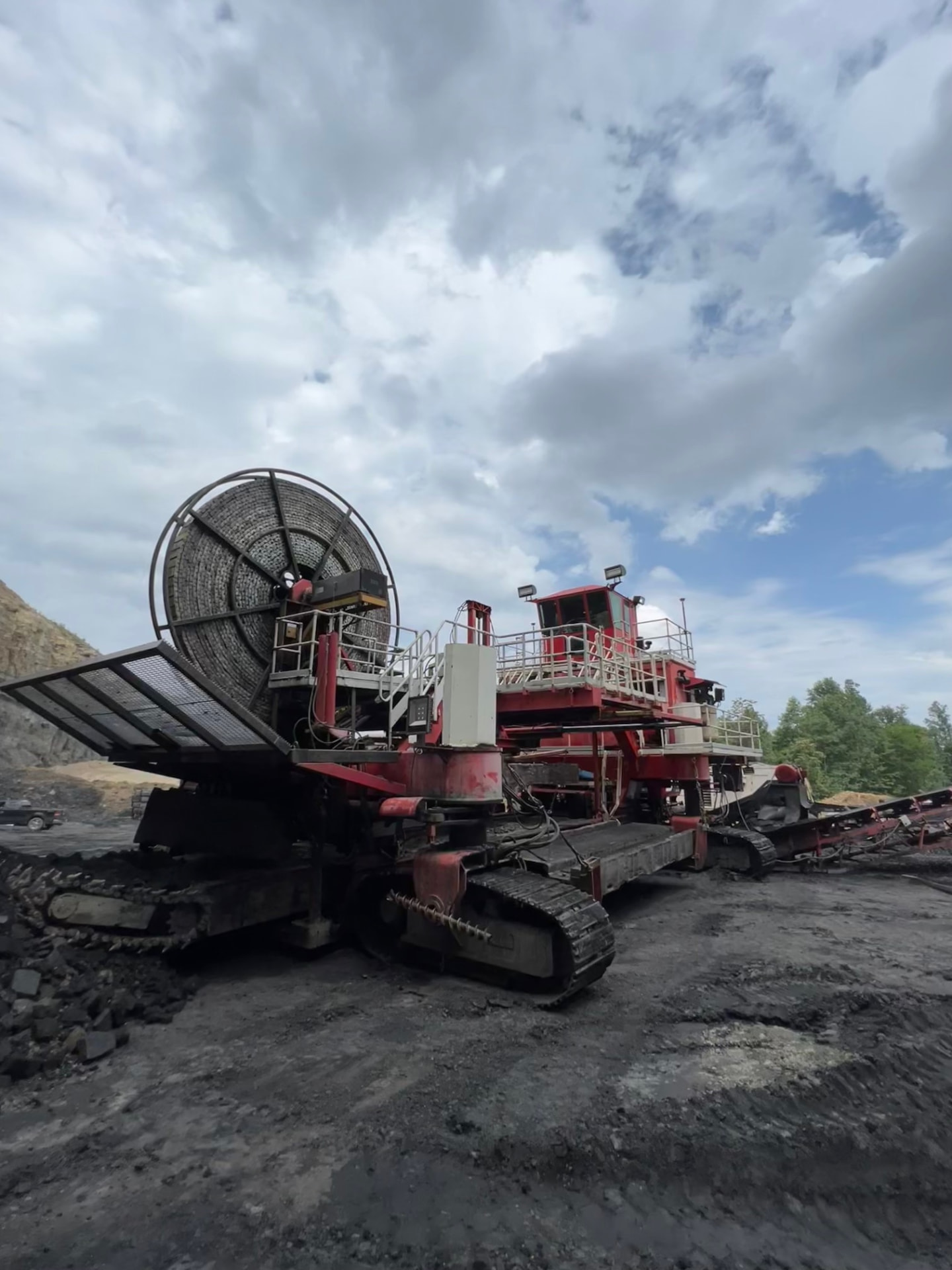 Continuous miner in operation